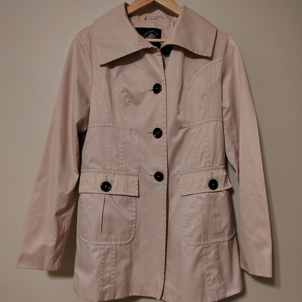 Green With Envy Women's Trench Coat, Beige Size L